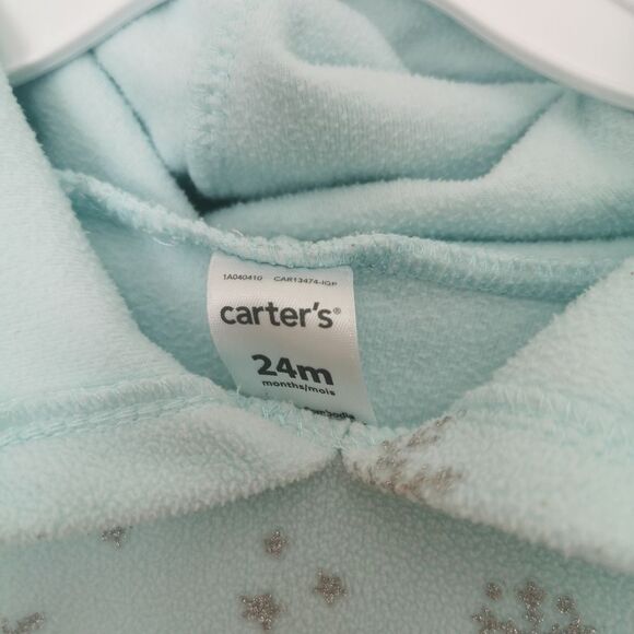 3/$20 Carter's Fleece hoodies size 24 m - Picture 3 of 4